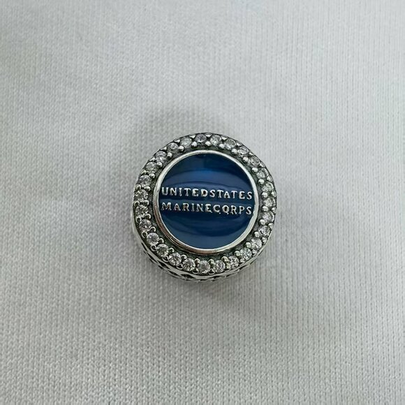 Pandora USMC Marine Corps Exclusive Dangle Charm, S925 Silver Jewelry - Picture 2 of 4